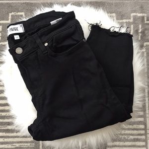 Paige Verdugo Ankle Black destructed skinny jeans